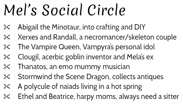 Mel's social circle